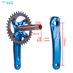 시모어 즉시 배송 가능 170mm MTB 자전거 크랭크 세트 104BCD 34/36T 크랭크셋 산악 자전거 크랭크 세트 (바텀 브래킷 포함) - Product Image 3