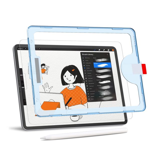 Paperfeel Tempered Glass Screen Protector Compatible With iPad Pro 11 Air 5th/4th Draw As Paper With Matte Surface EZ Kit