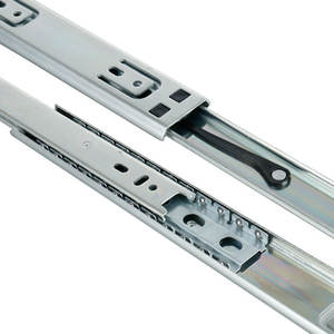 Modern Heavy Duty 45mm Width Full-<b>Extension</b> 3-Fold Telescopic Channel Drawer Slide Soft Closing Ball Bearing for Kitchen <b>Outdoor</b> - Product Image 5