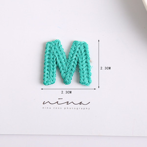 Patches de Tecido de Lona Bordados com Letras, Design de Alfabeto, DIY, Joias Tecidas, Acessórios de Cabelo, Broches, Sapatos - Product Image 4