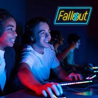 Enseignes au néon de jeu LED Fallouts pour décoration murale, marchandises Fallouts, néon USB pour décor de chambre à coucher pour homme des cavernes