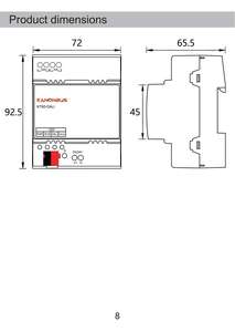 Kanontec بوابة KNX 64 قناة واحدة تدعم كوابح دالي 16 مجموعة RGB/RGBW DALI & DT8 - Product Image 5