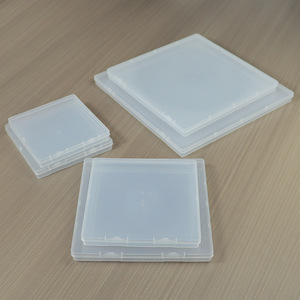 Transparent Plastic Square <b>Storage</b> <b>Box</b> 18mm PP Covered Office Organizer for Card <b>Document</b> Electronic Component Desktop Use - Product Image 1