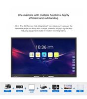 Pizarra Interactiva 4K UHD de 75 Pulgadas, Android 14, Sistema Dual OPS, Táctil de 20 Puntos, 4GB/8GB RAM, 128GB, para Interiores y Tiendas