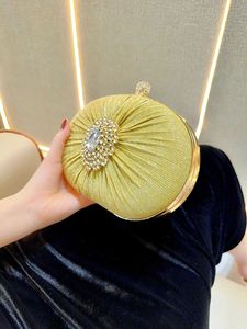 New Cross-border Socialite Texture Rhinestone Polyester Shape Women's Evening <b>Clutch</b> Bag Diamond-encrusted Tanjing - Product Image 2