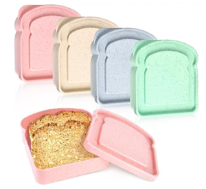 Sandwich Crisper Toast Storage Box Silicone Portable Food Storage Box Can Be Hung To Store Reusable Microwave <b>Lunch</b> <b>Boxes</b> - Product Image 1