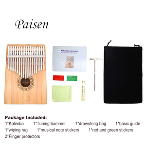 17 clave <span class=keywords><strong>Kalimba</strong></span> de dedo Piano Calimba con martillo sintonizador de madera maciza instrumentos musicales - Product Image 2