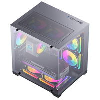 SNOWMAN Vente flash 2025 Nouveau design Boîtier de jeu de bureau noir et blanc M-ATX / Mini-ITX Optimisé pour le flux d'air Prise en charge du service OEM ODM