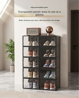 Kundenspezifische Logo PP Schuh-Sneaker-Aufbewahrungsbox mit Klarsicht-Frontklappe für Wohnzimmer und Schuhregal