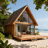 Autre maison préfabriquée Cabane en bois préfabriquée Petite maison en bois Kit pour villa