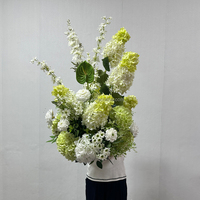 Boules d'hortensias artificielles blanc-vert pour arrangements floraux, centres de table de mariage, décorations de fête d'anniversaire