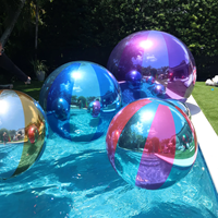 Globo Esférico Iridiscente Inflable, Esfera de Burbuja de PVC, Decoración para Bodas, Fiestas, Navidad, Grandes Esferas Decorativas Brillantes en Forma de Huevo