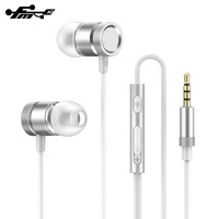 Grosir 3.5Mm Headset Earphone Ponsel Logam Headphone Ponsel dengan Mic In-Ear Honor Bluetooth Earphone Kabel Ltd 1M