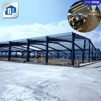 Nouveau design de hangar d'élevage laitier, bâtiment d'élevage de bovins, structure en acier préfabriquée