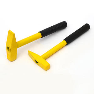 Marteau à tête carrée jaune en acier avec poignée en tube d'acier pour la construction domestique, la menuiserie et l'installation, conception en acier au carbone à bec de canard - Product Image 3