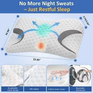 Almohada Funcional Max Contour CPAP para Uso Médico/Paciente/Hospital, Almohada de Espuma Viscoelástica Compatible con Todos los Tipos de Mascarillas CPAP - Product Image 2