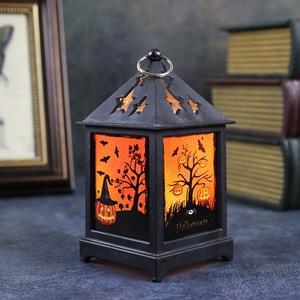 छोटे नेतृत्व वाली रात की रोशनी में हेलोलीन कद्दू चुड़ैल चमकदार गहने बार प्रेतवाधित घर का वातावरण पार्टी की सजावट करता है - Product Image 5