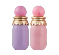 Eau de parfum pour femmes 100 ml, spray longue durée, flacon luxueux moderne avec bouchon rose et volants dorés, parfum frais, fruité et floral, coffret cadeau