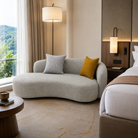 Ensemble de canapés modernes OEM, canapé en bois 3 places pour hôtel, canapé en bois pour chambre d'hôtel