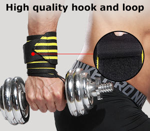 Custom Strong <b>Nylon</b> Plastic Powerlifting Wrist Support Padded Sport Weightlifting Wraps Professional Protection for Unisex Use - Product Image 6