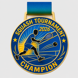 Medallas de Metal Personalizadas para Eventos Deportivos, Diseño con Logotipo, Competencia, Oro, Plata, Judo, Premio, Medalla Personalizada para Campeonato de Squash - Product Image 1