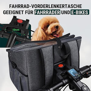 Sac de vélo pour chien pliable et souple avec fenêtres en maille Sac de voyage pour <span class=keywords><strong>animaux</strong></span> de compagnie Porte-panier pour vélo pour chien - Product Image 4
