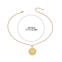 Collares de Moda con Colgante Religioso de Acero Inoxidable Chapado en Platino/Oro, con la Sura Al-Ikhlas, Musulmán, Árabe, Islámico, Ramadán, Eid