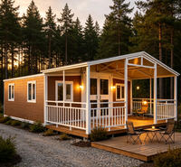 Maison conteneur extensible pratique de 40 pieds pour hébergement de vacances en forêt