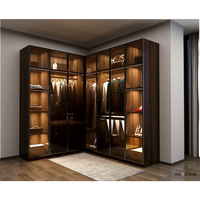 Armoire de dressing extensible moderne en bois massif avec portes shaker, organisateur de rangement pour chambre et atelier