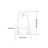 Couvercle de tige de guitare Triangle 3 plis 42.5x30MM, plaque de tige de treillis 3 trous multicolore disponible
