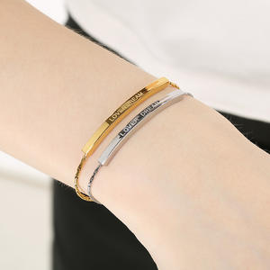 Pulseras de Acero Inoxidable CAIOOCHE, Diseño Romántico de Sueño de Amantes, Cadena Geométrica de Moda, Brazaletes <span class=keywords><strong>para</strong></span> Parejas, Regalo de Joyería <span class=keywords><strong>para</strong></span> el Día de San Valentín - Product Image 3