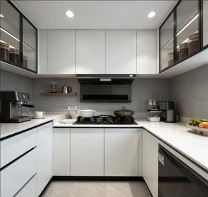 Juego de Muebles de Cocina Personalizados para Apartamentos Pequeños, Diseño de Montaje en Pared con Mesa Plegable y Almacenamiento en Cajones para Ahorrar Espacio - Product Image 3