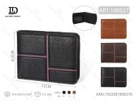 Portafoglio da uomo in PU da 7 pollici con chiusura a pannelli, stile minimalista, ideale come regalo - Product Image 1