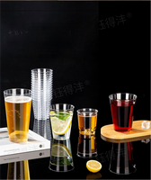 Gobelets jetables en plastique PS transparent, épais et résistants, de 3 oz, 4 oz, 7 oz, pour boissons, jus, café, fêtes