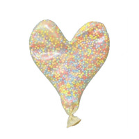Ballons en latex transparents en forme de cœur de 36 pouces, décorations de fête pour la Saint-Valentin, grandes décorations avec carte en papier