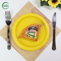 Assiettes en plastique jetables de haute qualité, écologiques et robustes, vaisselle jetable pour les fêtes, la restauration et le service de nourriture