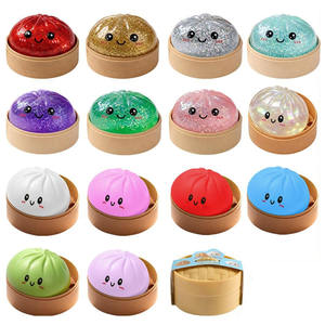 Oferta Especial: Bolas Antiestrés Blandas con Forma de Dumpling, Bollos y Bao con Cara Sonriente, Juguetes Sensoriales de Alimentos para Apretar con Kit de Vaporizador - Product Image 1