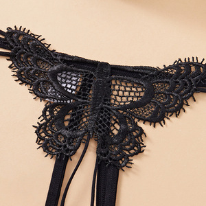 Ding Zhi Mei-Culotte string sexy, dentelle de massage, perle noire, sous-vêtements féminins, style européen - Product Image 4