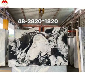 แผ่นไม้อัดหินสีขาวลายแพนด้ามาพร้อมแผ่นหินอ่อนสีดำลายแพนด้าธรรมชาติสีขาว - Product Image 3