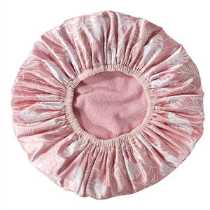 <span class=keywords><strong>Bonnet</strong></span> <span class=keywords><strong>de</strong></span> douche pour femme, doublure en tissu éponge, extérieur en EVA, réutilisable, double couche, imperméable, grand <span class=keywords><strong>bonnet</strong></span> <span class=keywords><strong>de</strong></span> <span class=keywords><strong>bain</strong></span> pour cheveux - Product Image 4