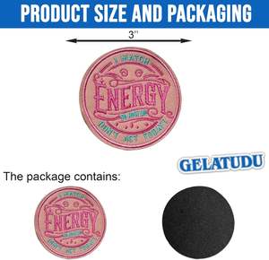 Drôle sarcastique 'I Match Energy We Don't Act Today' Patchs appliques en tissu de broderie à coudre thermocollant pour vêtements de chapeaux de camionneur - Product Image 2