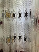 Rouleau de Tissus Voilage Voile Prix Bas Broderie Design Personnalisé Brodé 100% Polyester Tissé Trame Occultant 2.8M
