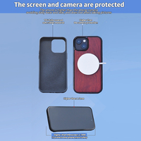 Coque magnétique en bois massif pour iPhone 11 12 13 14 15 16 Pro Max coque de téléphone en bois naturel étuis de protection en bambou