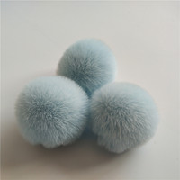 Faux lapin fausse fourrure pompons 3.5cm artificielle en peluche moelleux pompon boules pour porte-clés chapeaux téléphone breloques bricolage fournitures de couture