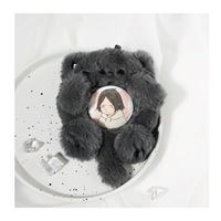 Mini Animal en peluche douleur sac Orange renard circulaire Badges Cortis pendentif housse de protection pour afficher des broches