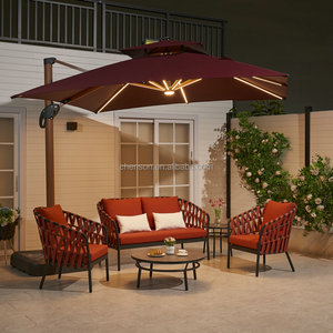 Sombrilla Comercial Grande para Patio con Luces LED de 3x3 Metros - Product Image 6