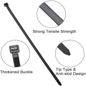 핫 세일 공장 직판 케이블 타이 지퍼 고품질 나일론66 케이블 스트랩 친환경 강력 나일론 케이블 100개 팩 - Product Image 3