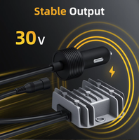 Convertisseur DC/DC Starlink Mini 12V 24V 30V, Câble d'alimentation robuste, Prise allume-cigare, Amplificateur de tension pour véhicule et camping-car