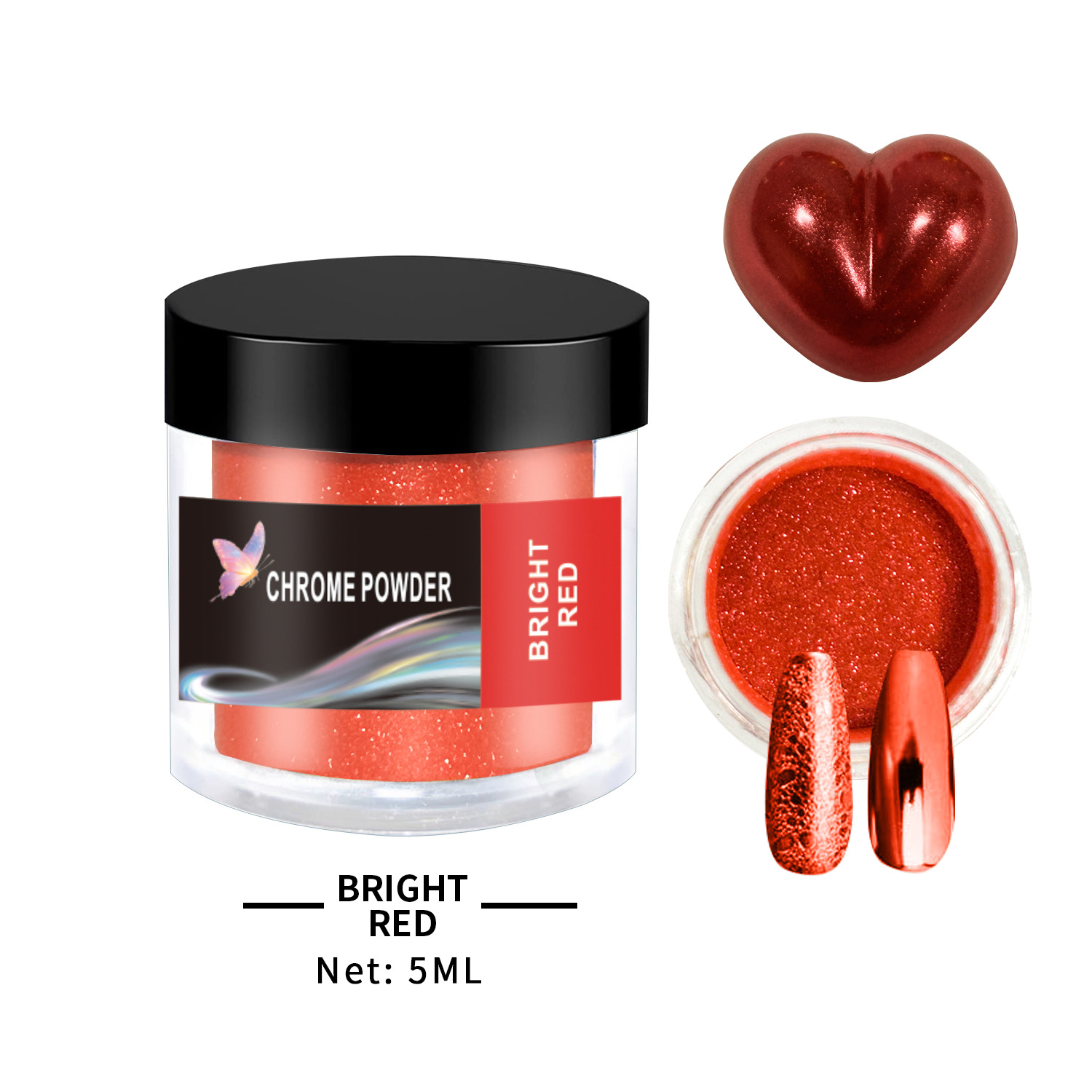 Poudre de chrome-19rouge vif 5ml