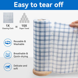 Tissu non tissé réutilisable écologique en rouleaux pour plats de <span class=keywords><strong>cuisine</strong></span> Rouleaux de serviettes en polyester super absorbant - Product Image 2